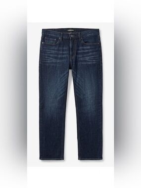 Express Men’s Dark Indigo Relaxed Fit Jeans